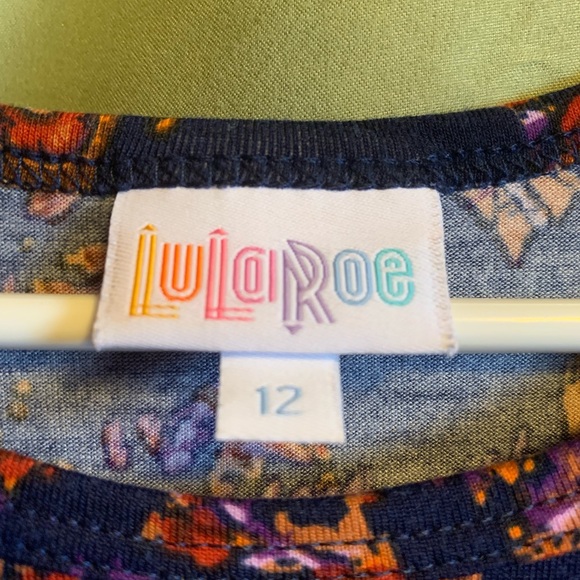 purple patterned LuLaRoe dress - Picture 3 of 3